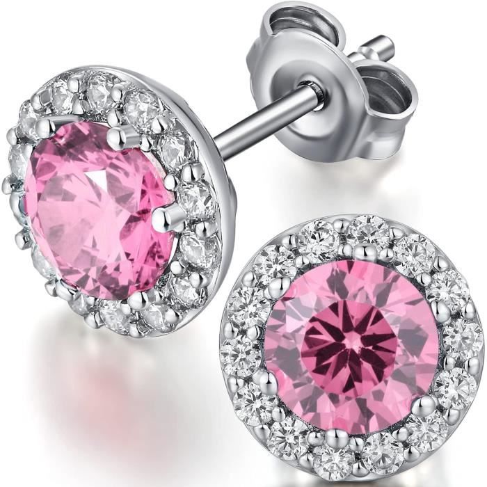 Clous D Oreilles Or Blanc 9k Zircone 569498