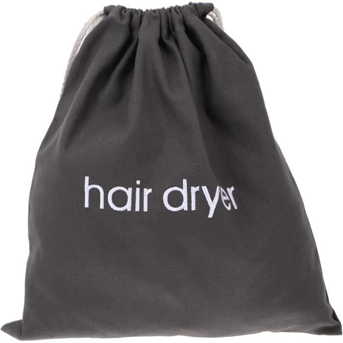 Sac De Rangement Étanche Pour Sèche-Cheveux FIBOUND - Housse Portable Rose Double Compartiment