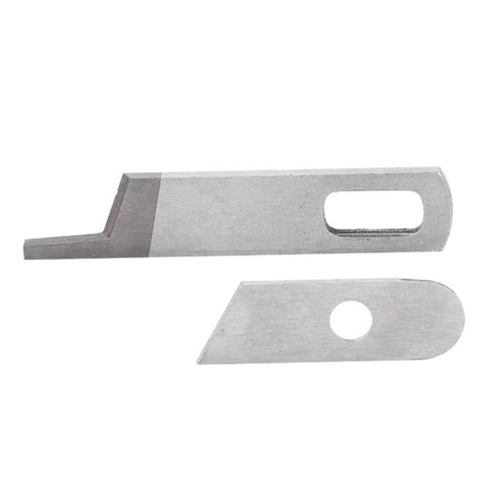 Jeu De 2 Couteaux Pour Machine à Coudre Singer - Lames Supérieure (réf. 412585) Et Inférieure (réf. 550449) - Compatible Avec Plusieurs Modèles (Babylock, Elna, Pfaff, Sergemate...)