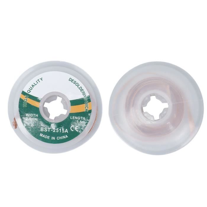 Tresse à Dessouder Avec Flux - 1,5 Mètre - Mèche De Démontage Sans Nettoyage - Neuf
