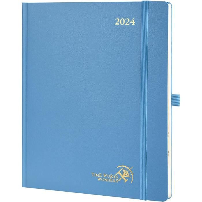 Agenda 2026 POPRUN - Semainier Avec Plages Horaires - Format Moyen 16,5x21,6 Cm - Janvier à Décembre 2026
