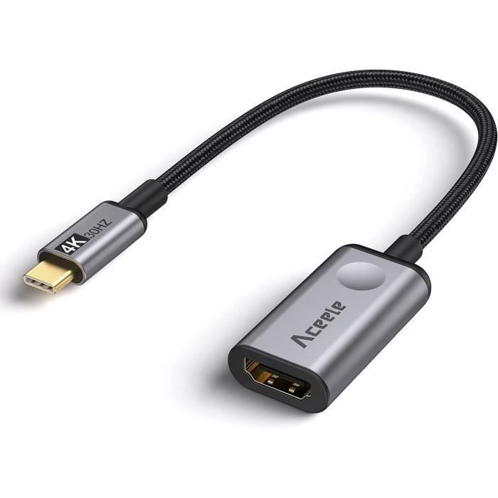 Adaptateur USB-C Thunderbolt 3 Multifonction Pour MacBook : USB, SD, HDMI – Compatible 2016 à 2023