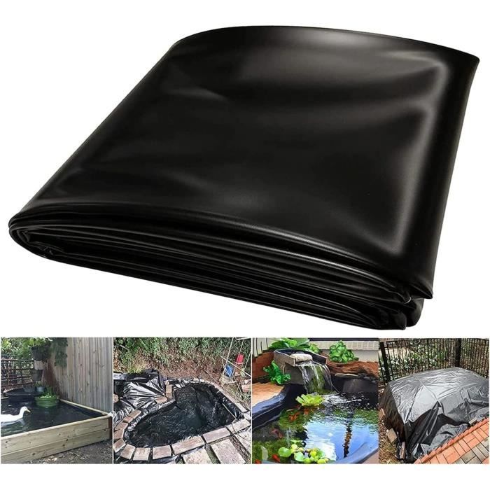Bâche Pour Bassin Extérieur HDPE 0.12mm Noire - 4x5m, 5x5m, 3x4m Et Tailles Sur Mesure - Anti-UV