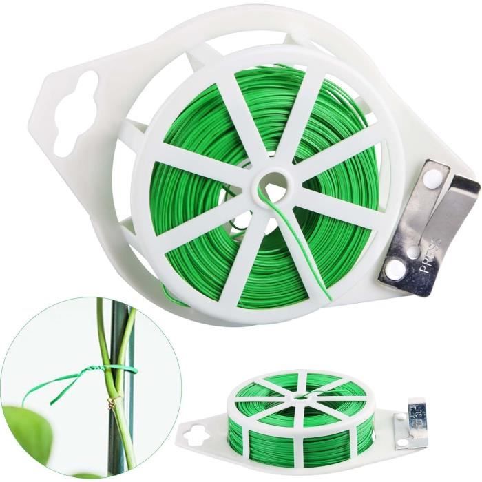 Filo Da Giardino Rivestito 100 M - Con Taglierino, Antiruggine, Verde, Per Piante E Legature - Foto 3