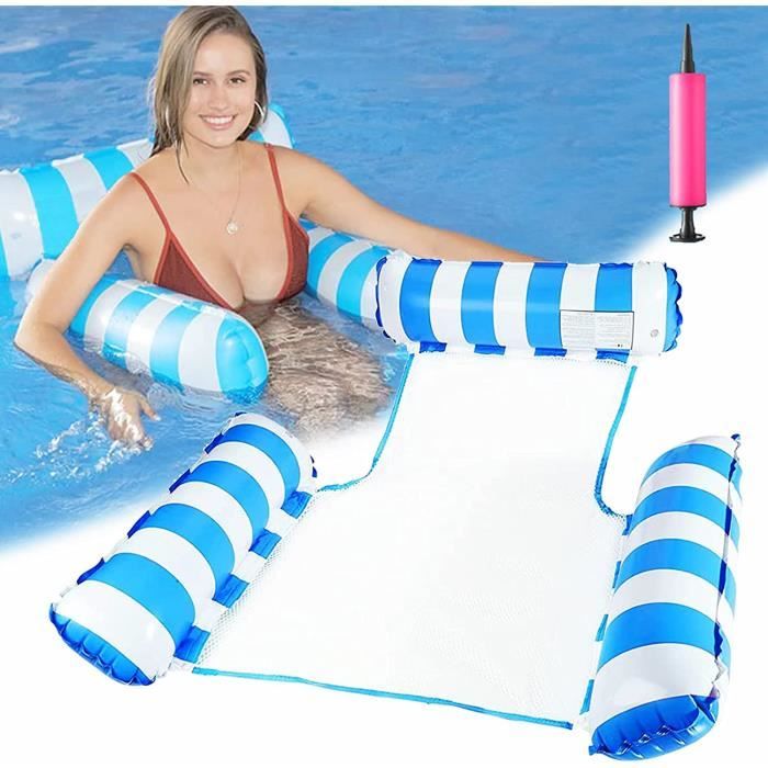 Matelas Filet Pour Piscine 160x90 Cm | Hamac Gonflable, Siège Flottant | Pour Adultes Et Enfants, Jusqu’à 200 Kg - 4