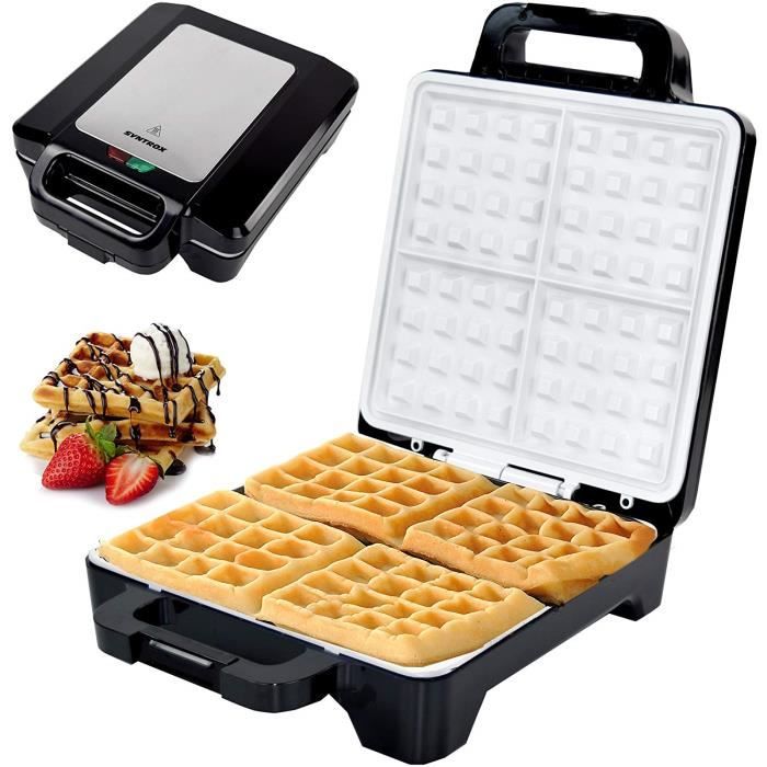Aigostar Gaufrier 2 Gaufres Belges 1600W Plaques Profondes Antiadhésives