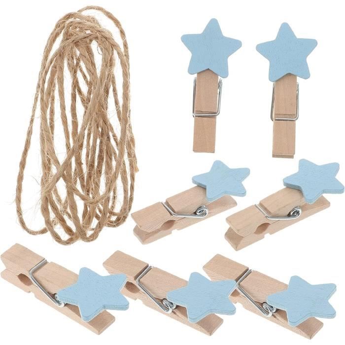 Nobranded 100 Pinces En Bois En Forme De Cœur, Clips Photo En Bois En