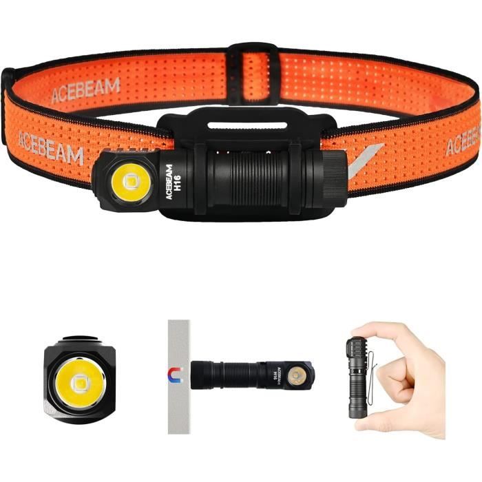 Lampe Frontale Brinyte HL18 Rechargeable – Angle Droit – État Neuf