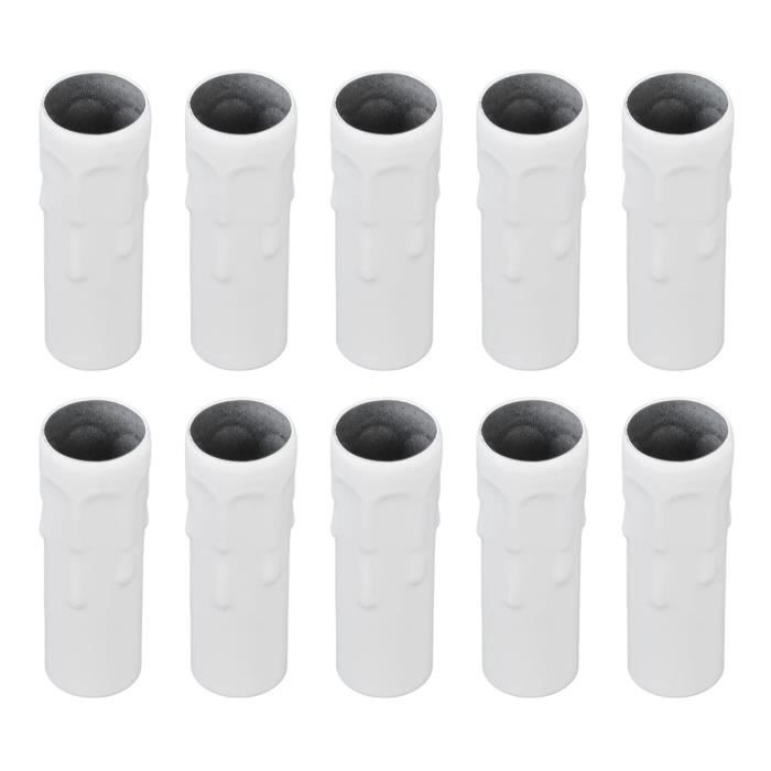 Lot De 6 Manchons De Lustre Iplusmile - Cache-bougies élargis En Métal Blanc - Installation Facile Sans Outils