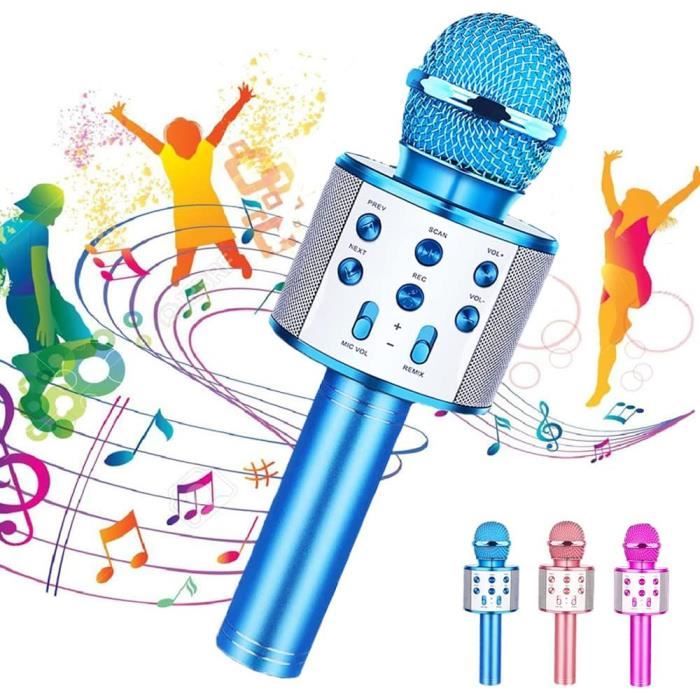 Microphone Karaoké Bluetooth Sans Fil, Haut-Parleur Et Enregistreur Ktv