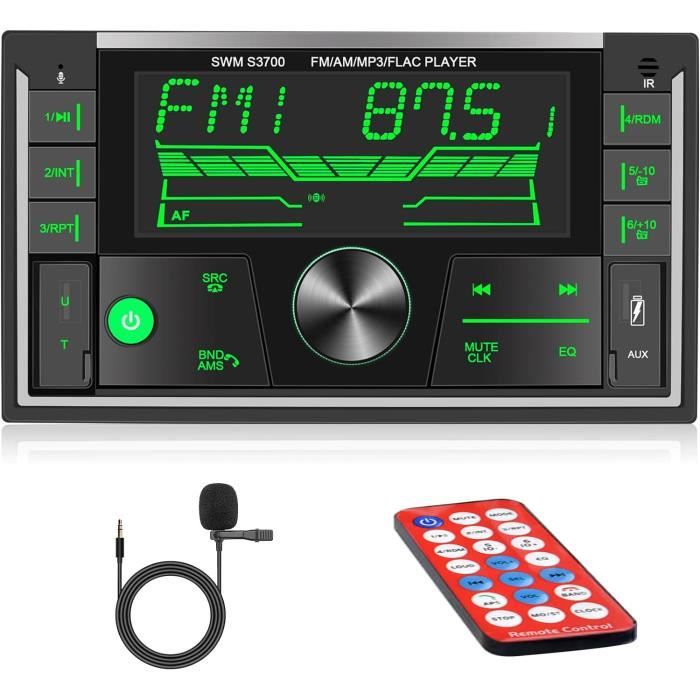 Din Rds4 Rds Autoradio 2 Din Avec Mains Libres Bluetooth Système, Auto Stéréo ...