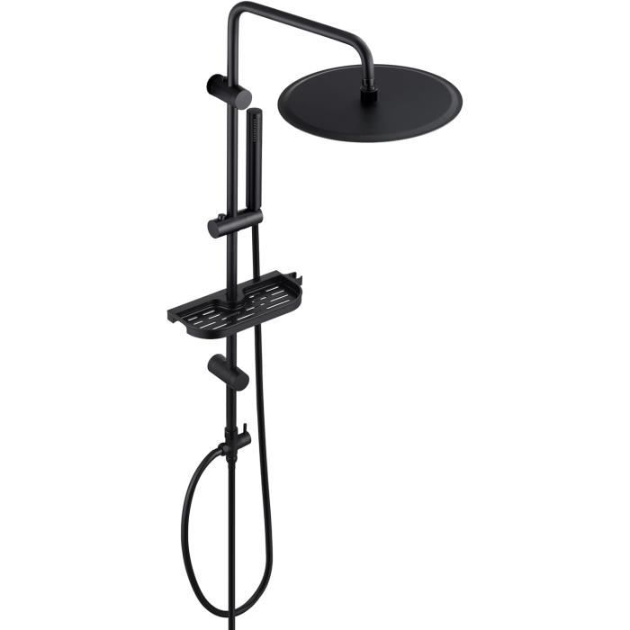 Rovate 304 Panneau de douche à effet pluie en acier inoxydable, Gris clair