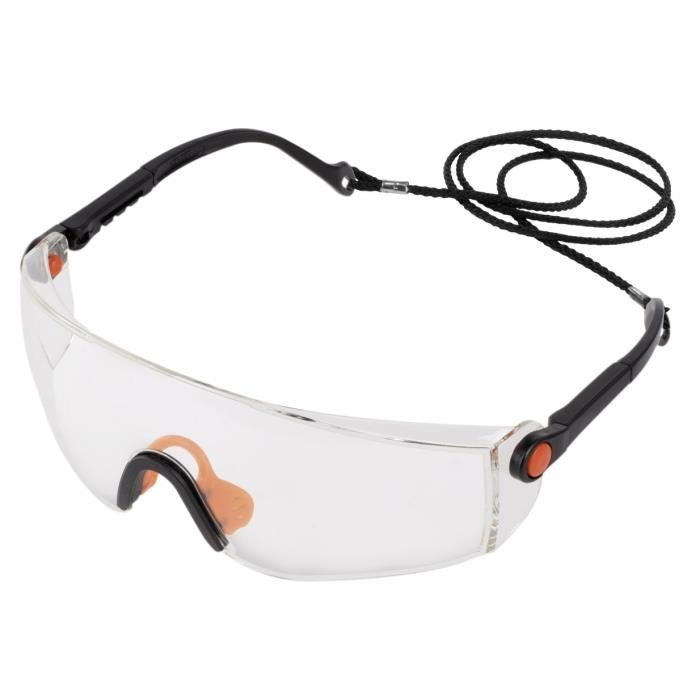 Lunette de sécurité anti-buée avec cordon