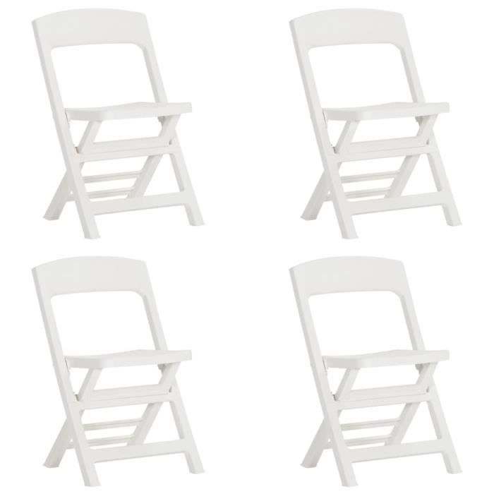 KAIHAOWIN Chaise Pliante Transparent Moderne 48 x 48 x 76 cm, Chaises Pliantes Interieures en Cadre Chromé, Chaises de Salle à Manger Pliantes, Convient pour Salle à Manger, Salon, Blanc