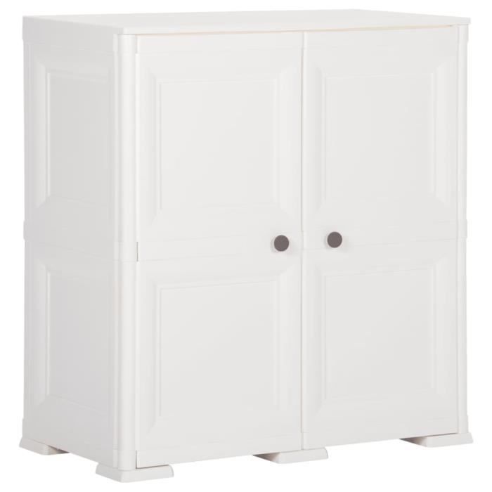 armoire plastique - vidaxl - blanc - 79 cm - campagne - plastique - résine
