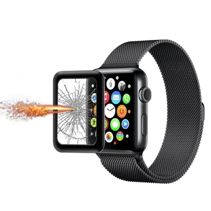 Film de protection cran noir pour Apple Watch S rie 3 38mm 0.2mm