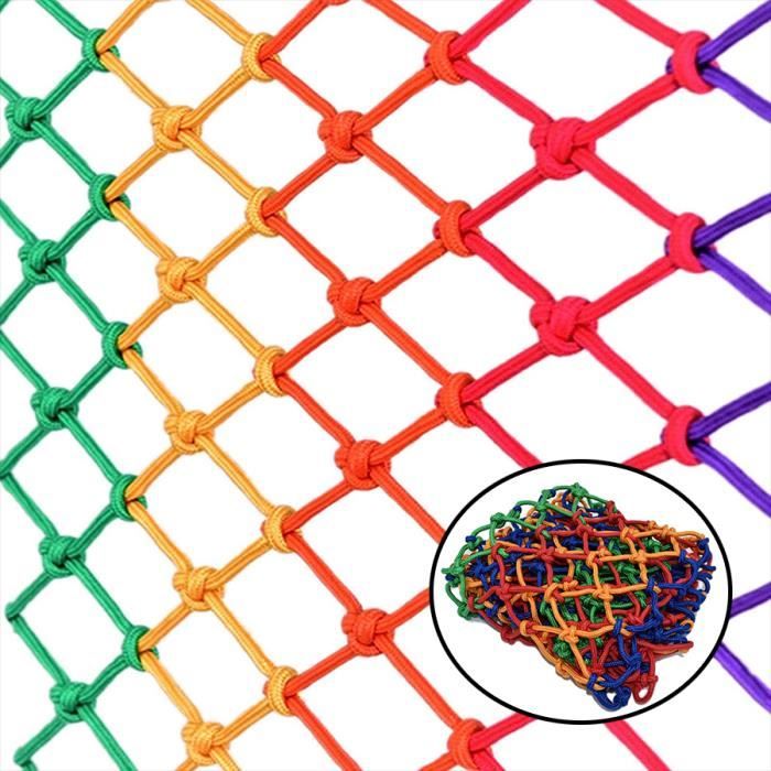 Comparer les prix de Filet d'escalade pour enfants, filet de ramper coloré, filet de protection mural, filet d'escalade pour cadre d'escalade, 1 x 2 m