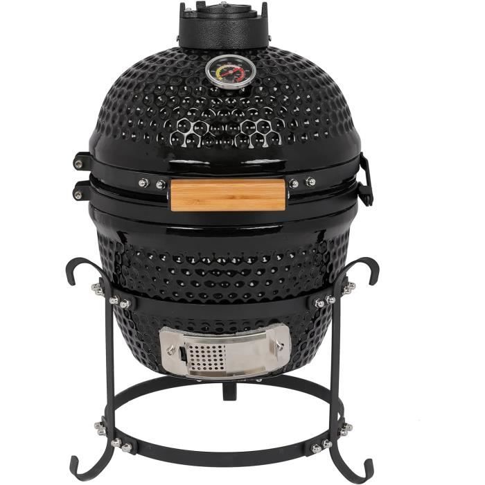 Barbecue Kamado En Céramique Klarstein Princesize - Gril à Charbon De Bois, Fumeur, Rouge