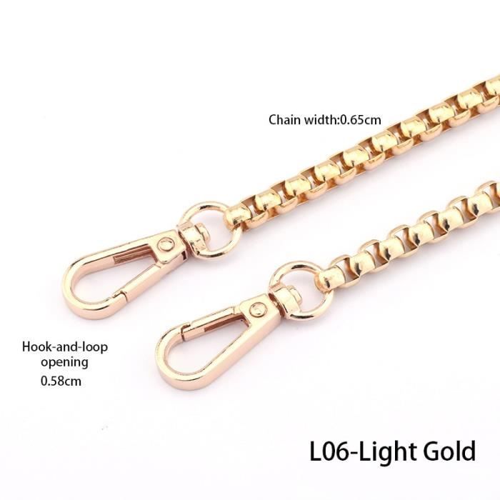 Lot De 4 Chaînes Pour Sac à Main En Métal Doré - 40, 60, 100, 120 Cm, Boucles Sécurisées, Remplacement Décoratif - 10