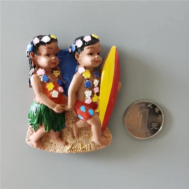 2 Aimants Souvenir Bali (plage Et Cocotier) - Résine Magnétique, 6.5 Cm - Pour Frigo, Décoration - Souvenir De Voyage
