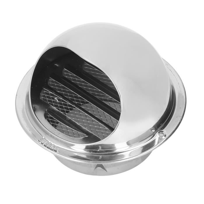 Zerone Stainless Steel Round Air Vent, Grille Round Grille Ventilation Cover with Fine Mesh for Tumble deco lit 100 mm/3,9 pouces