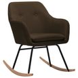 Chaise à bascule JM - Fauteuil à bascule salon - Style Moderne - Marron Tissu 60x71x79cm|5870-1