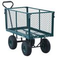 Chariot de jardin à main - Brouette de jardin Vert 350 kg-1