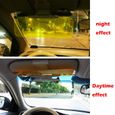 2 en 1 voiture pare - soleil lunettes anti - éblouissement la vision de jour et de nuit conduire miroir inhibiteur uv un écran plus -1