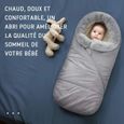 Chancelière Bébé Poussette Sac De Couchage Antidérapant Bébé Hiver Chaud Nids d'ange Coton GRIS-1