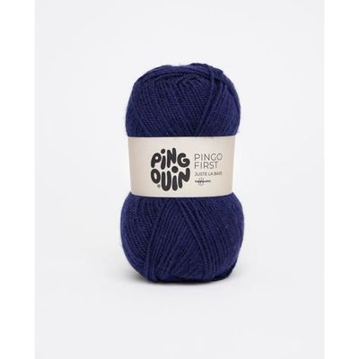 Lot De 7 Pelotes De Fil à Tricoter Pingouin Flamine - Lin Bleu, Aiguilles 3.5