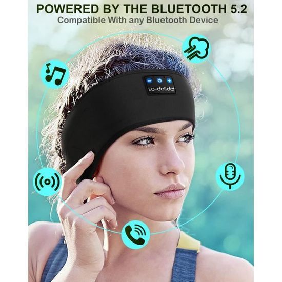 Bandeau Écouteurs Bluetooth sans Fil,Casque de Sommeil Cadeaux