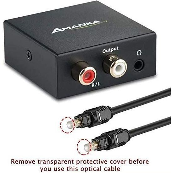 Achetez EMK QH / A6.0 5m Sans Perte Sonore Numérique Câble Audio de Fibre  Optique Toslink SPDIF Câble Coaxial de Chine