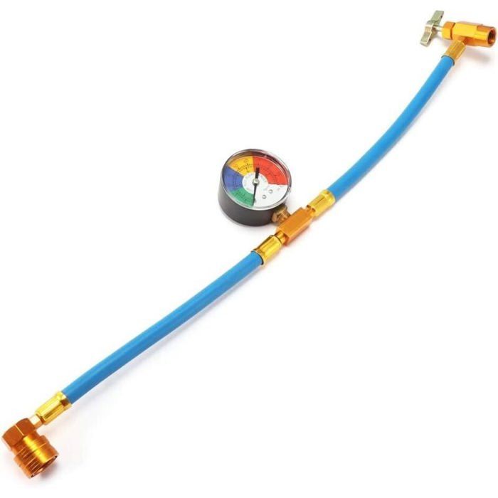 Tuyau De Recharge Clim Auto R134A 40cm Avec Manomètre - Haute Pression (BIGILANTUH)