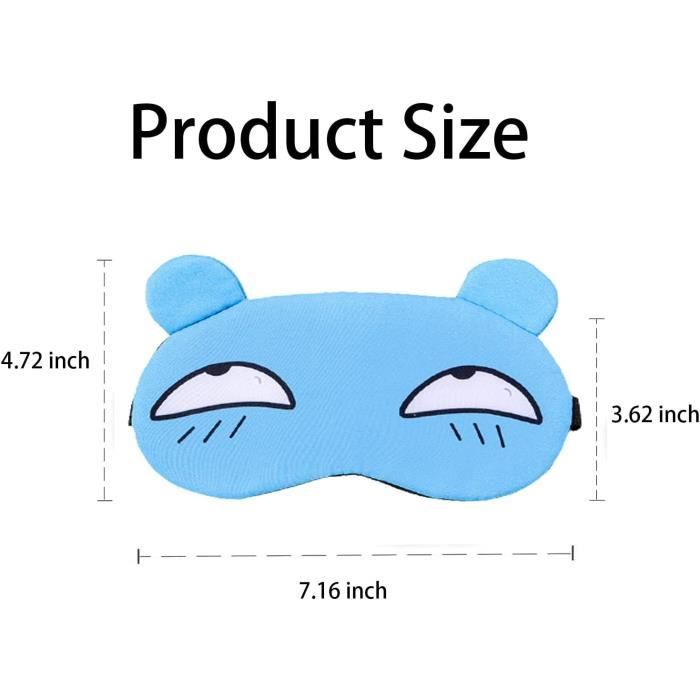 Masque De Sommeil Paresseux Dessin Animé - Tissu Doux, Bandeau Réglable, Bloque La Lumière Pour Bien Dormir