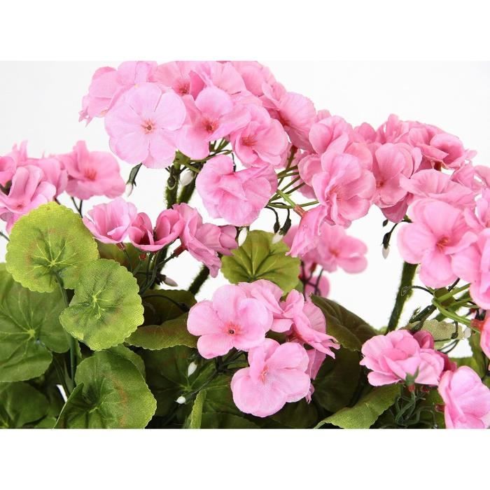 Lot De 2 Fleurs De Géranium Artificielles En Soie, 35,6 Cm, 5 Fourchettes Pour Extérieur, Décoration D'intérieur, Jardin, Centre De Table, Mariage