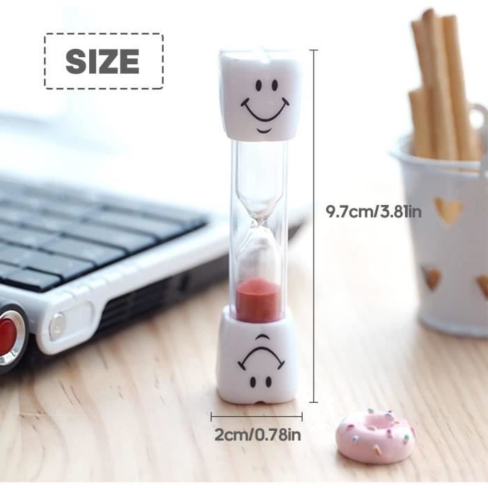 5 PCS Sabliers Minuterie, Sabliers 3 Minutes Enfants, Chronometre