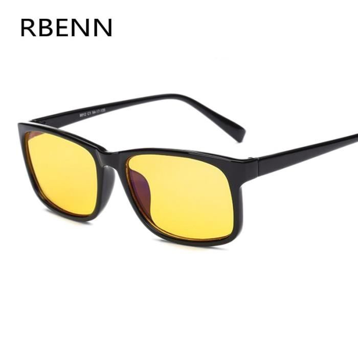 Lunettes lunettes Anti lumiere bleue pour femmes Anti fatigue oculaire Anti mal de tete verres jaunes pour Type Brown Yellow Cdiscount Bijouterie