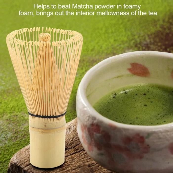 Fouet à Matcha En Bambou 100 Dents | Pour Préparation Traditionnelle Du Thé Matcha | Dimensions ~11,5 X 6 Cm | Fabriqué à La Main
