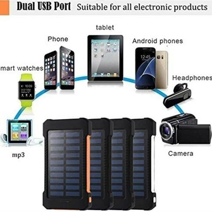 KREKCO®Batterie Externe portable 50000mah charge rapide power bank, batterie  chargeur mobile pour tous les téléphones - Noir - Cdiscount Téléphonie