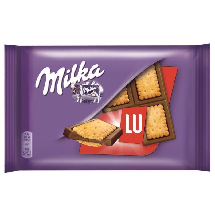 Mini Tablettes Chocolat, Biscuit chocolat LU, lu milka pocket