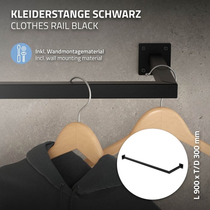 Tringle D'angle Pour Placard - Gain De Place Dans Les Coins - Barre Métal Robuste Dorée 30x30 Cm - Support Jusqu'à 50 Kg - 8