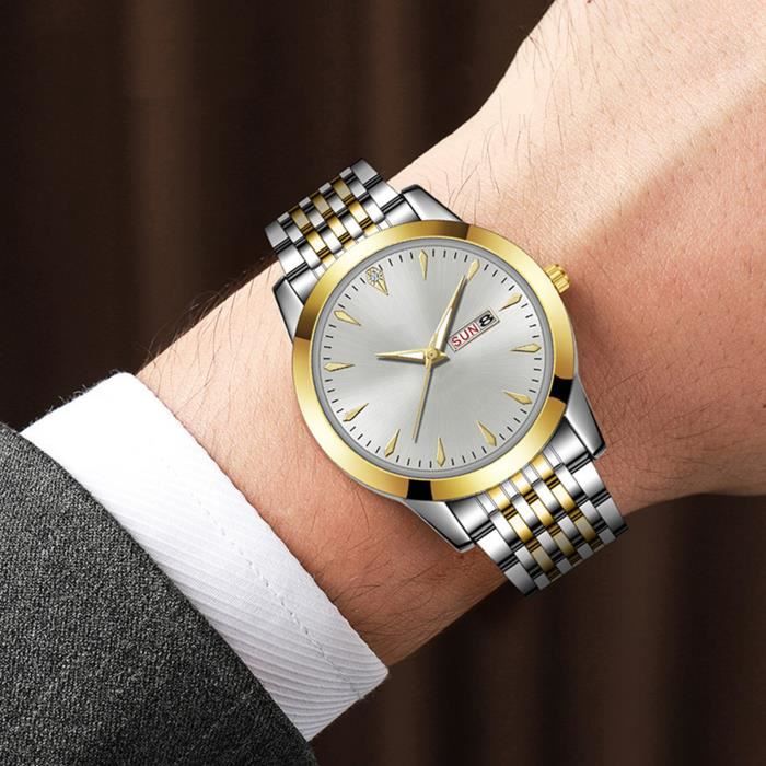 Montre or et argent homme clearance