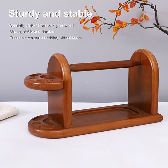 360 ° Porte-fil En Bois Rotatif, Outils De Tricot, Support De Crochet, Bobine De Fil Magnétique Rotatif, Enrouleur De Boule De Laine