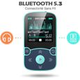 AGPTEK 64Go Lecteur MP3 Bluetooth 5.3 avec Clip, Lecteur Musique Sport HiFi,1,5 Pouces Baladeur MP3 avec Bouton Volume,Radio-2