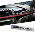 BMW Emblème M Performance - Aluminium Chromé - Logo Autocollant 8,5 X 1,2 CM Série 1 2 3 4 5 6 7-2