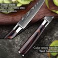 MDHAND Couteaux de Cuisine , Couteau Japonais Tranchant en acier inoxydable en plusieurs tailles avec Poignée confortable, Cout175-2