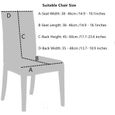 6 Pièces Housse de protection pour chaise de salle à manger, style moderne, amovible, extensible et résistante, lavable-2