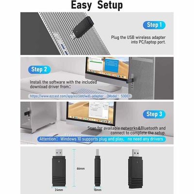 Adaptateur WiFi USB MARQUE 1200Mbps Bluetooth Double
