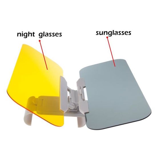 Lot De 2 Pare-Soleils Jaunes Pour Vitres De Voiture - Protection Anti-Éblouissement UV