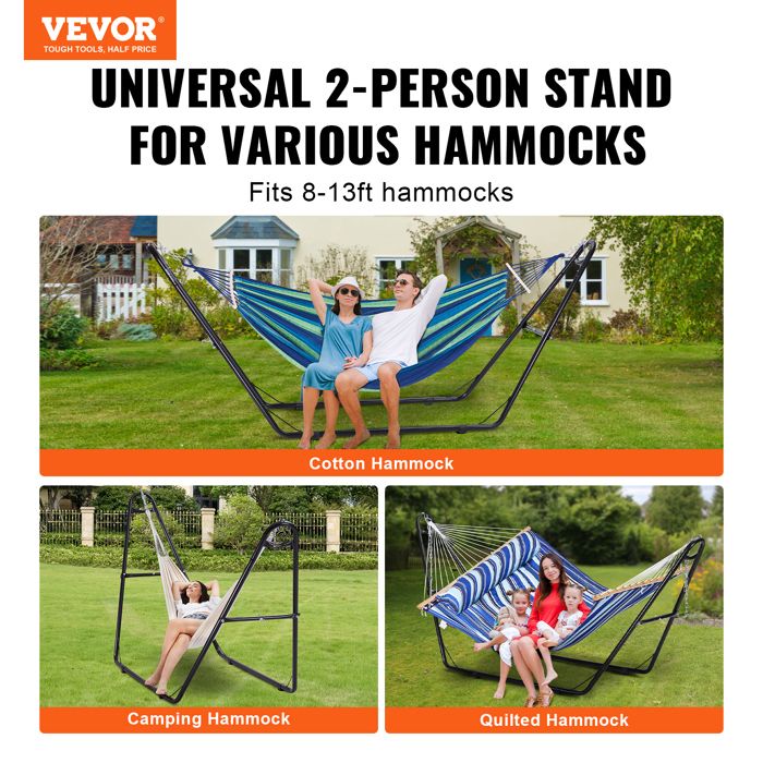 Support De Hamac Portable - Cadre En A, 100 Kg Max, Pour Intérieur/extérieur - Idéal Jardin Ou Balcon - 8